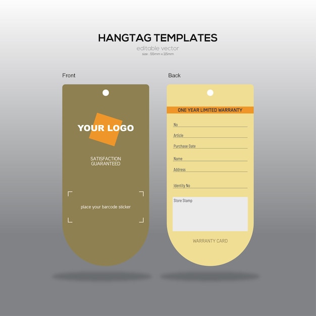 Vector hangtag para cualquier propósito