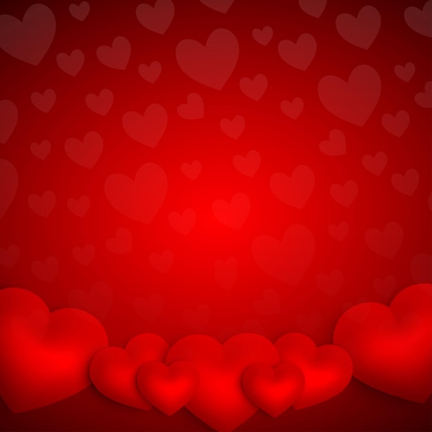 Vector happy dia dos namorados fondo de corazones rojos banner de diseño de redes sociales vector libre