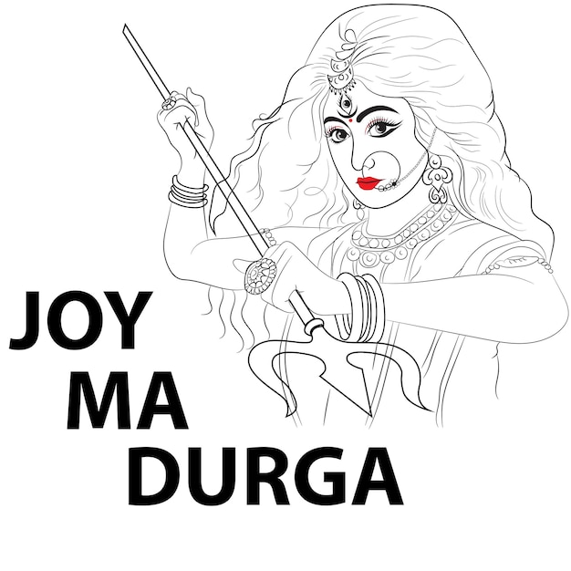 Happy Durga puja diseño de publicación en redes sociales