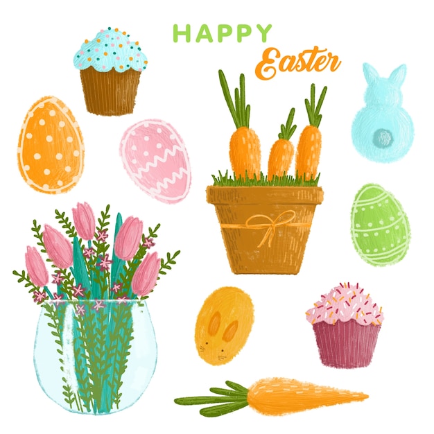 Happy easter set