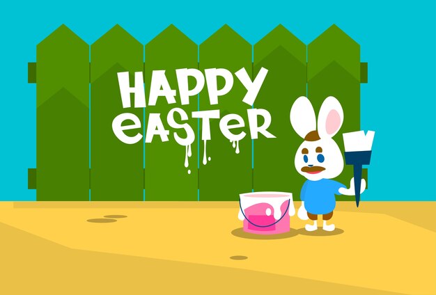 Happy easter wall holiday banner