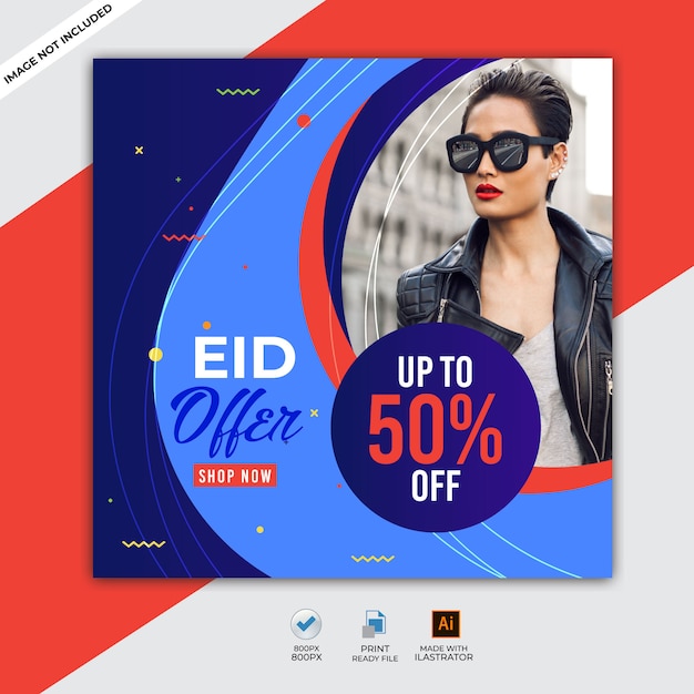 Happy eid ul adha, banner publicitario de venta