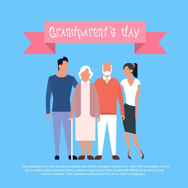 Happy Grandparents Day Greeting Card Banner