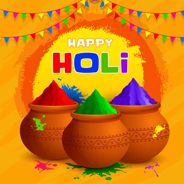 Happy Holi Festival de colores Saludos