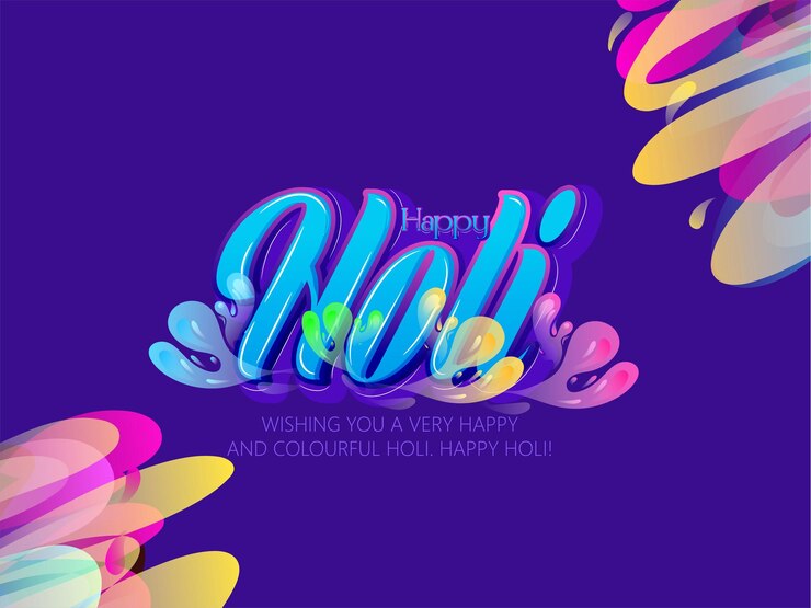 Vector happy holi festival of colors ilustración de gulal colorido para holi,