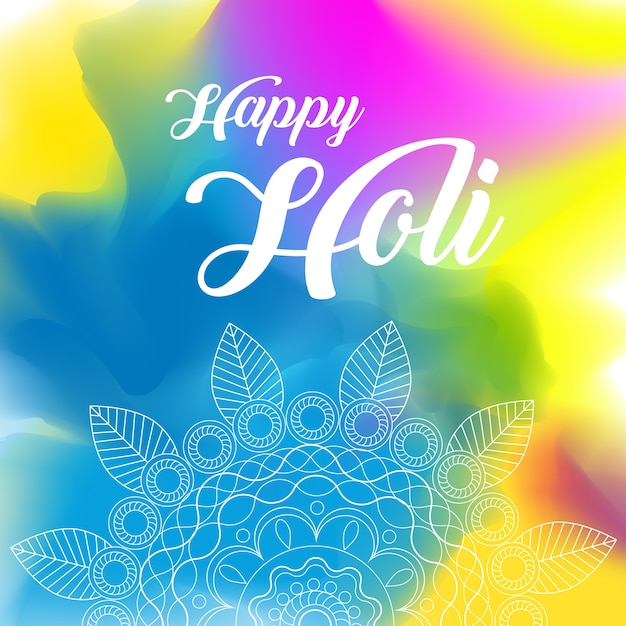 Happy Holi saludo fondo