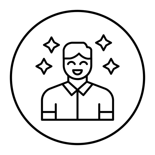 Happy Man vector icon Can be used for Comfort iconset