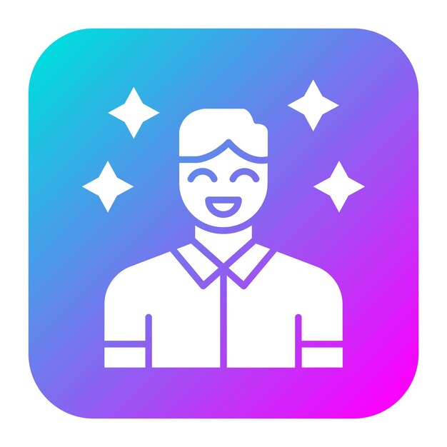 Happy Man vector icon Can be used for Comfort iconset