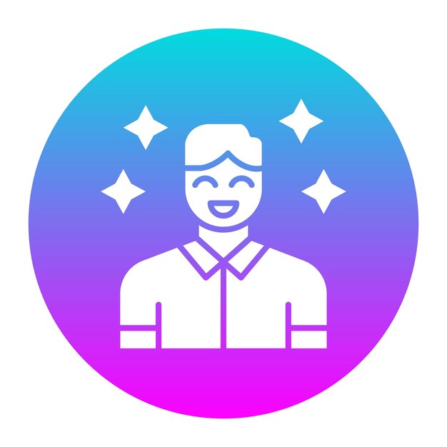 Happy Man vector icon Can be used for Comfort iconset