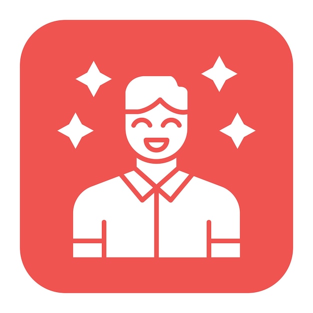 Happy Man vector icon Can be used for Comfort iconset