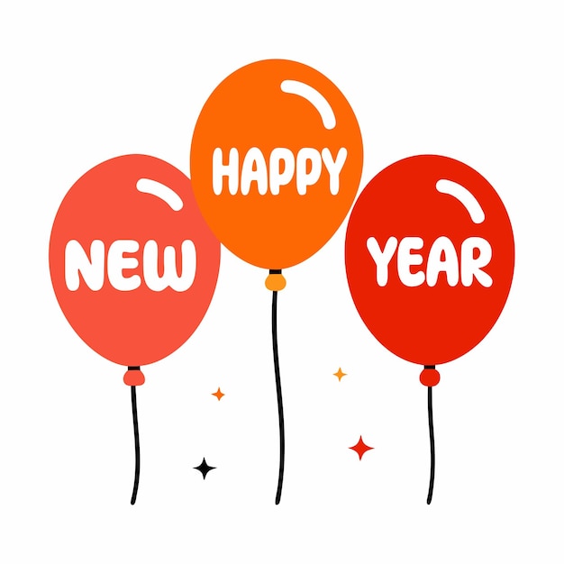 happy new year ilustración vectorial