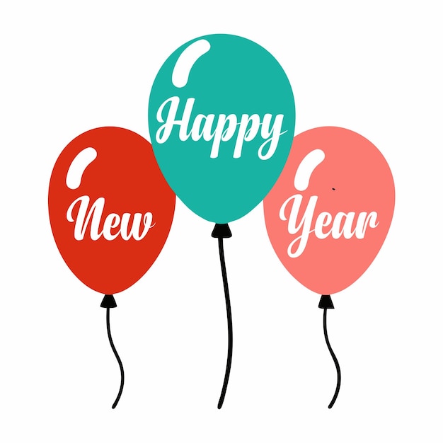 happy new year ilustración vectorial