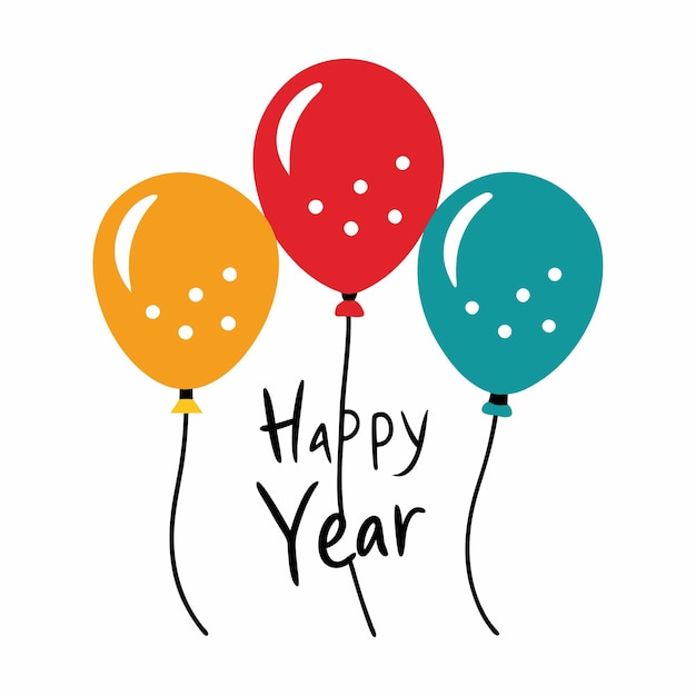happy new year ilustración vectorial