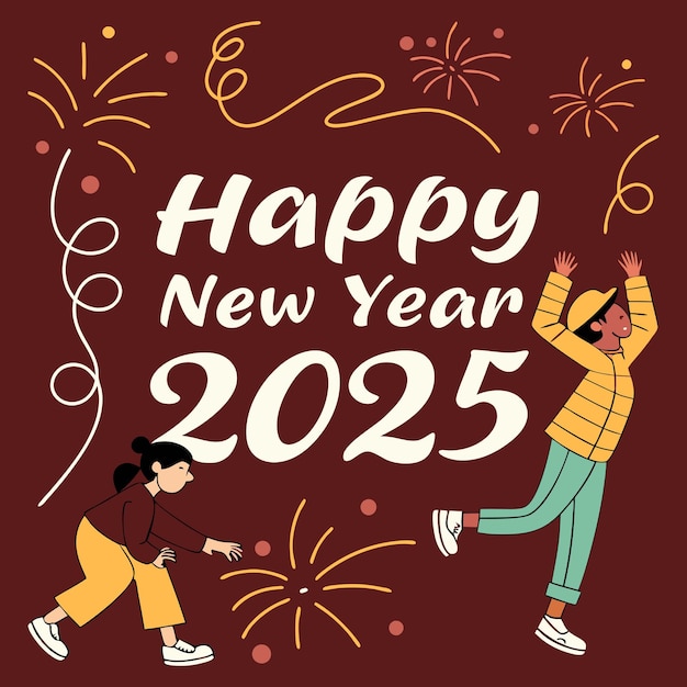 happy new year ilustración vectorial