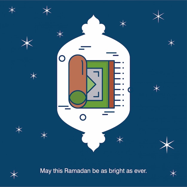 Happy ramdan typogrpahy con vector de diseño elegent