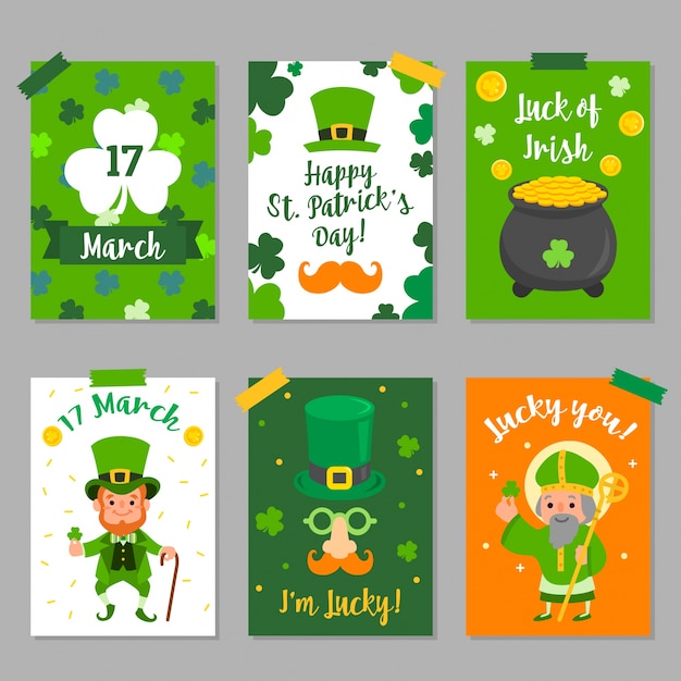 Vector happy st. patrick's day invitaciones