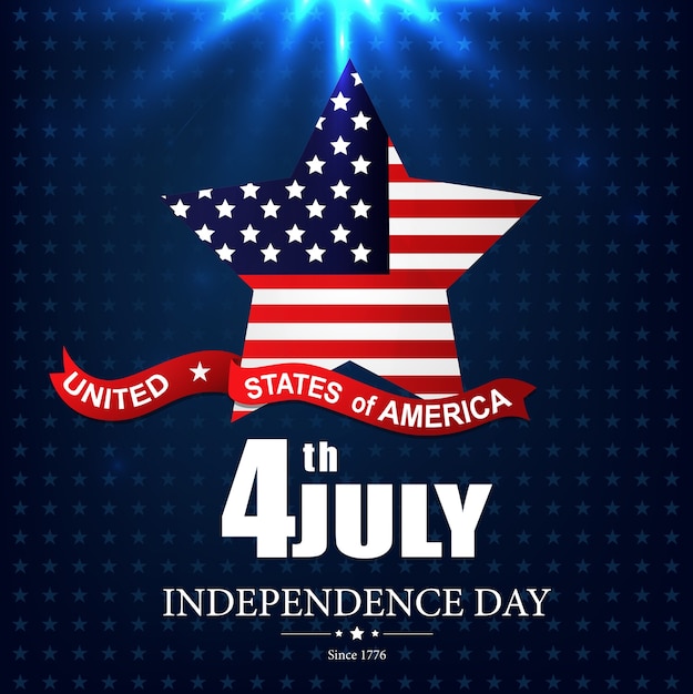 Happy usa independence day cartel de 4 de julio