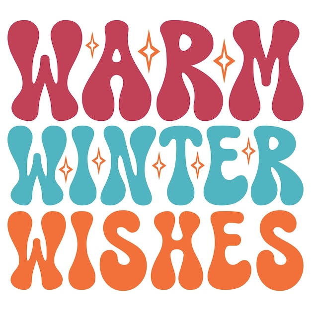 Happy Winter Days es un archivo de diseño svg retro.