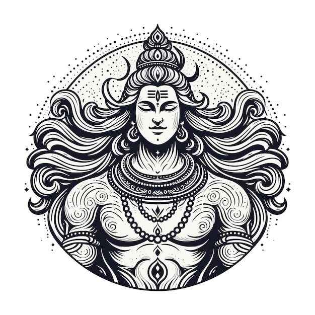 Har Har Mahadev Vector Chant para el destructor mahashivratri ilustración vectorial
