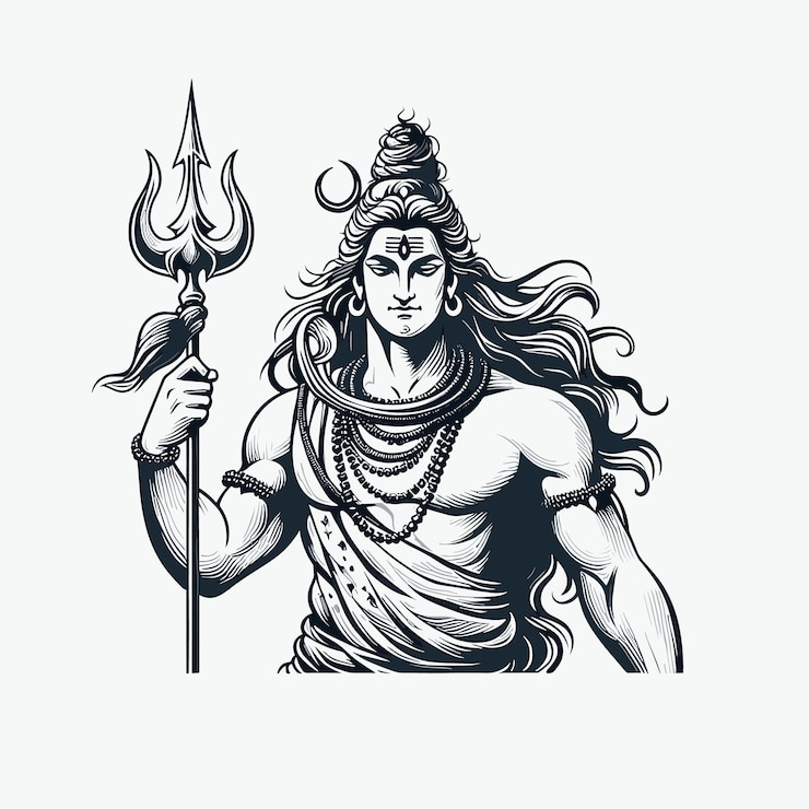 Vector har har mahadev vector chant para el destructor mahashivratri ilustración vectorial