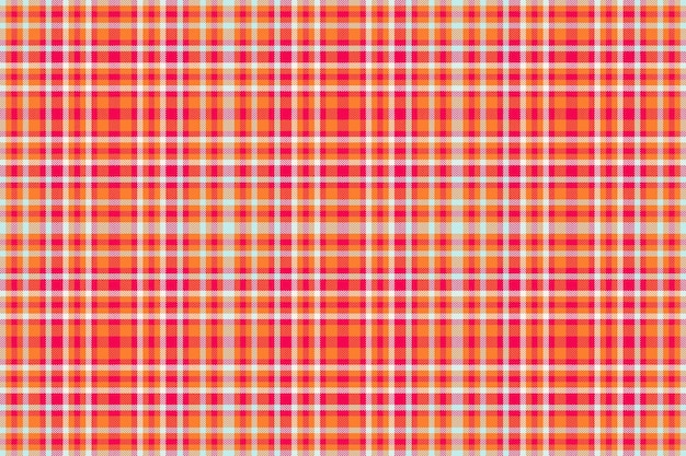 Harmonía textura de tela tartan Reino Unido comprobación de fondo sin costuras patrón intenso textil vectorial a cuadros en naranja y colores brillantes