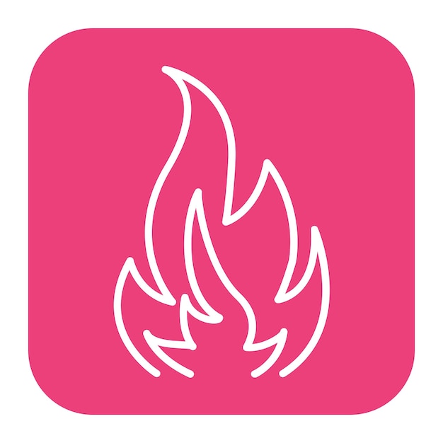 Hay un fuego en el cuadrado rosa.