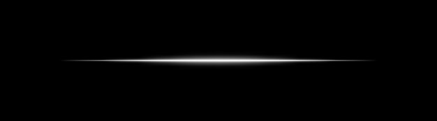 Haz de luz blanca con un brillo luminoso elegante en un fondo oscuro Una raya horizontal perfecta para diseños futuristas transiciones de ciencia ficción o efectos dinámicos de neón Efecto de luz de energía vibrante
