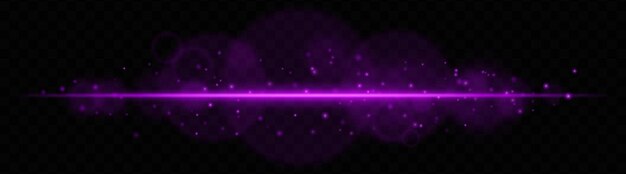 Haz de luz púrpura con partículas brillantes Un efecto de deslumbramiento horizontal futurista Diseño Scifi rayas de energía de neón o transiciones de luz Brillo rojo dinámico con un toque cósmico