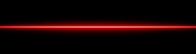 Haz de luz roja con un brillo luminoso elegante en un fondo oscuro Una raya horizontal perfecta para diseños futuristas transiciones de ciencia ficción o efectos dinámicos de neón Efecto de luz de energía vibrante