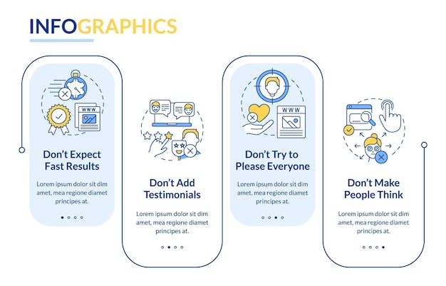 Haz que el sitio web no haga una plantilla de infografía rectangular