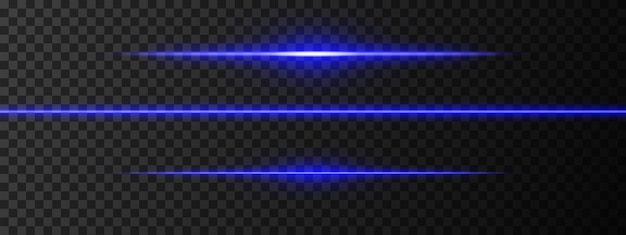 Haz de resplandor de luz azul Reflexión aguda de haz horizontal Scifi diseña transiciones de luz o efectos futuristas Rayas de luz brillante y efectos de neón Brillo dinámico fondo de papel tapiz
