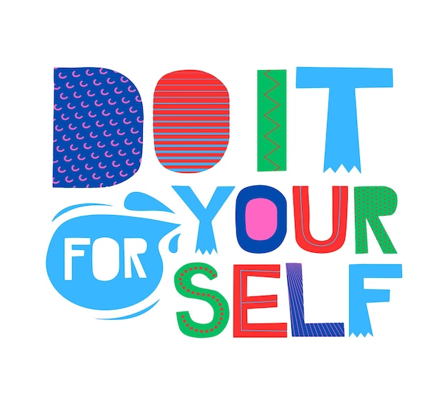 Hazlo por ti mismo vector de motivación