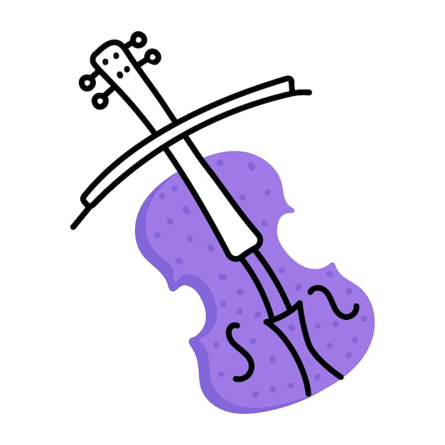 Vector hazte con este increíble icono plano de violín