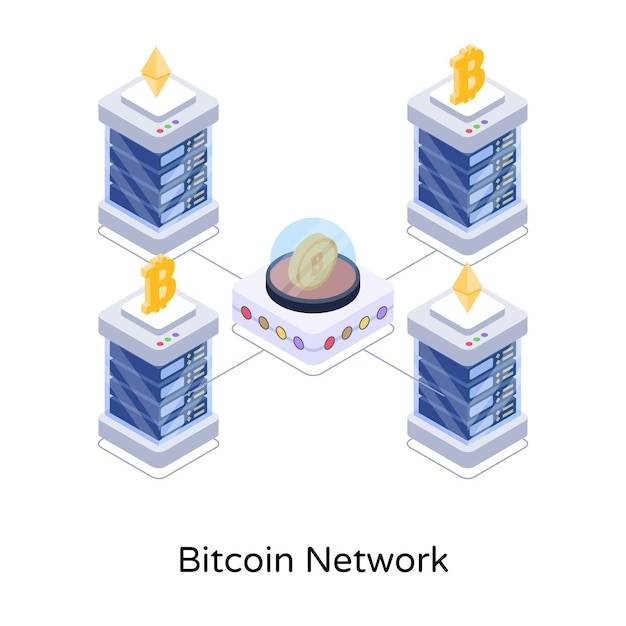 Hazte con esta increíble ilustración isométrica de la red bitcoin