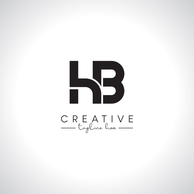 HB BH Letras del alfabeto Monograma Diseño del logotipo Símbolo vectorial inicial