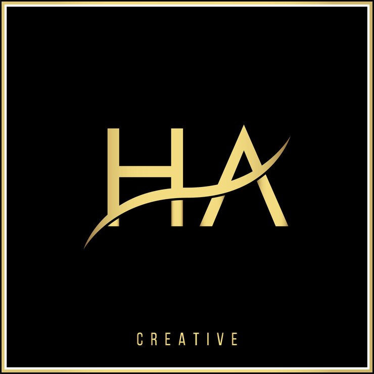 Vector hb creative golden premium vector el último diseño de logotipo creative golden diseño de logotipo diseño moderno