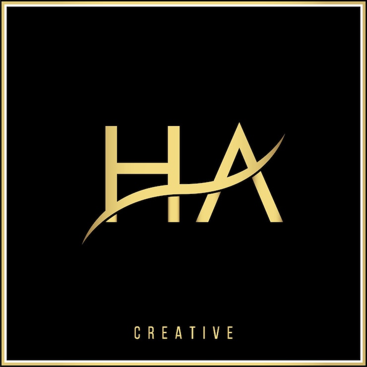 HB Creative Golden Premium Vector El último diseño de logotipo Creative Golden Diseño de logotipo Diseño moderno