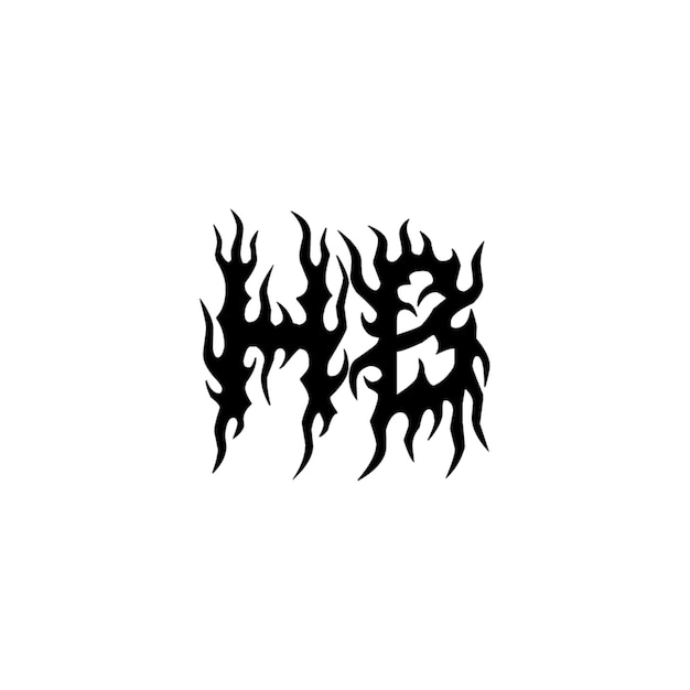 HB monograma logotipo diseño carta texto nombre símbolo monocromo logotipo alfabeto carácter simple logotipo