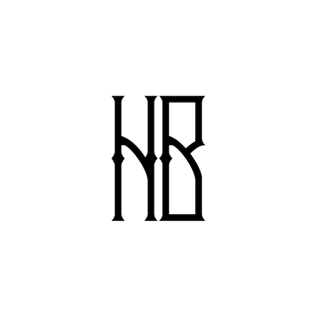 HB monograma logotipo diseño carta texto nombre símbolo monocromo logotipo alfabeto carácter simple logotipo