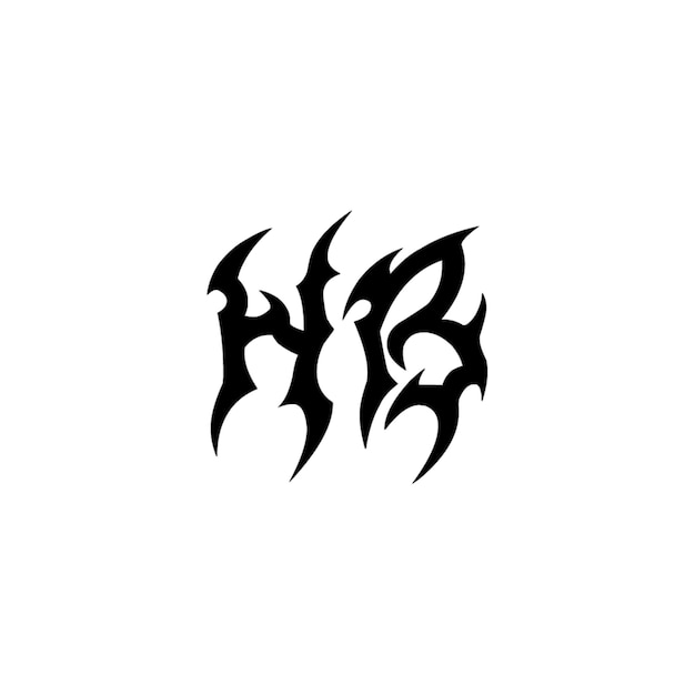 HB monograma logotipo diseño carta texto nombre símbolo monocromo logotipo alfabeto carácter simple logotipo