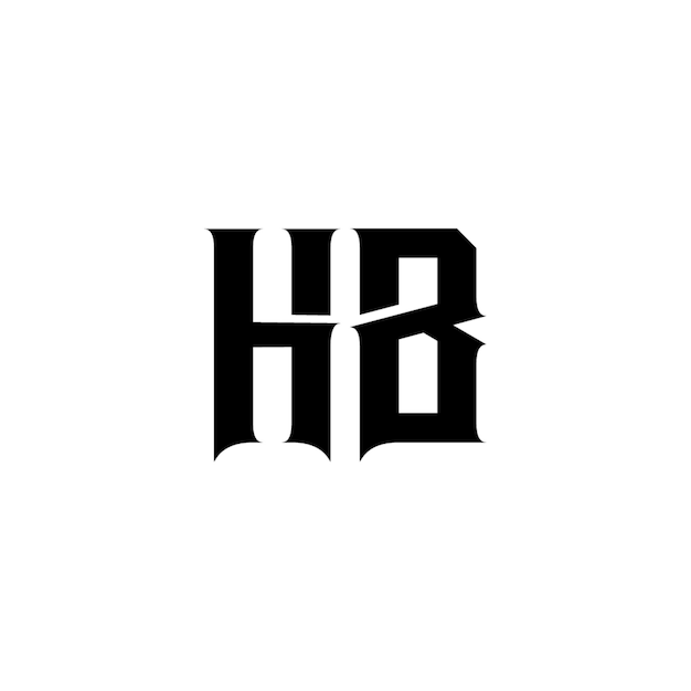 HB monograma logotipo diseño carta texto nombre símbolo monocromo logotipo alfabeto carácter simple logotipo