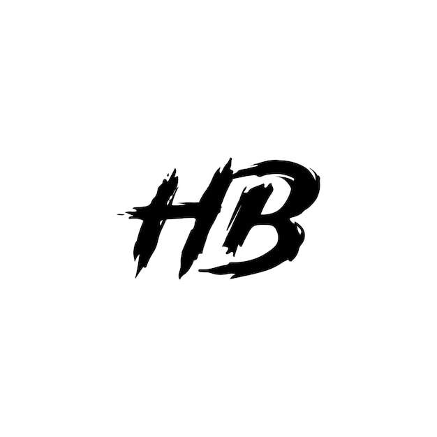 HB monograma logotipo diseño carta texto nombre símbolo monocromo logotipo alfabeto carácter simple logotipo