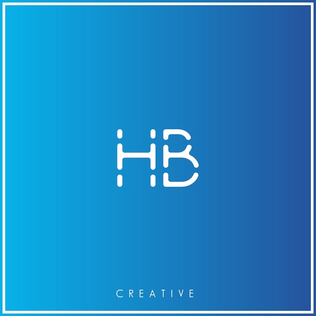 HB Premium Vector último diseño del logotipo Creative Logo Vector Ilustración letras del logotipo Logo Creative