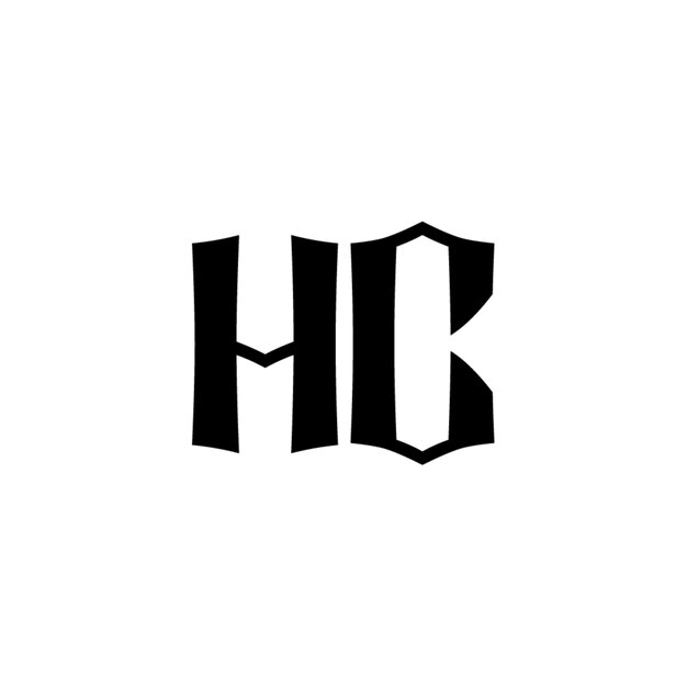 HC monograma logotipo diseño carta texto nombre símbolo monocromo logotipo alfabeto carácter simple logotipo