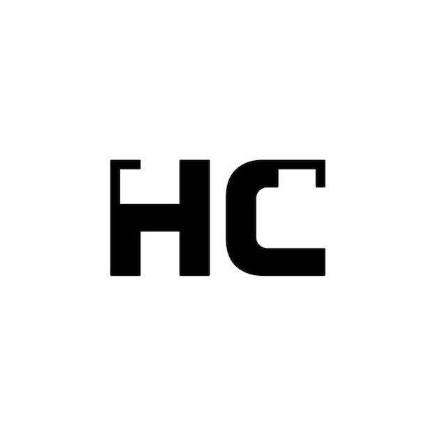 HC monograma logotipo diseño carta texto nombre símbolo monocromo logotipo alfabeto carácter simple logotipo