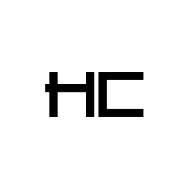 HC monograma logotipo diseño carta texto nombre símbolo monocromo logotipo alfabeto carácter simple logotipo