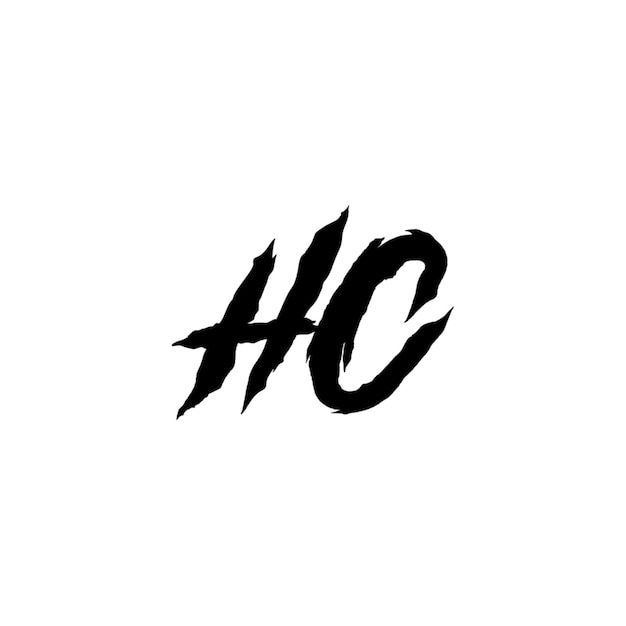 HC monograma logotipo diseño carta texto nombre símbolo monocromo logotipo alfabeto carácter simple logotipo