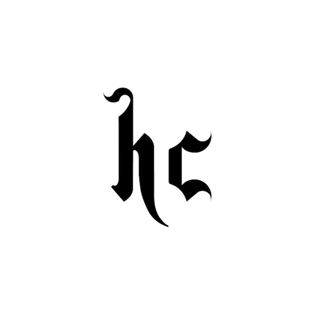HC monograma logotipo diseño carta texto nombre símbolo monocromo logotipo alfabeto carácter simple logotipo