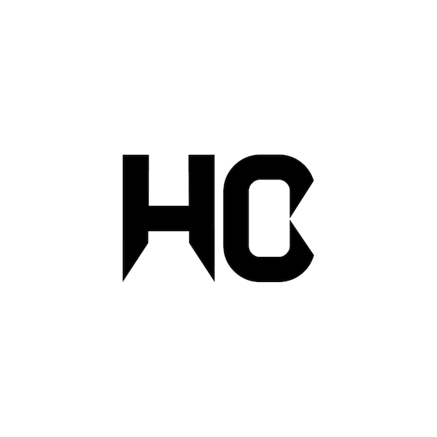 HC monograma logotipo diseño carta texto nombre símbolo monocromo logotipo alfabeto carácter simple logotipo
