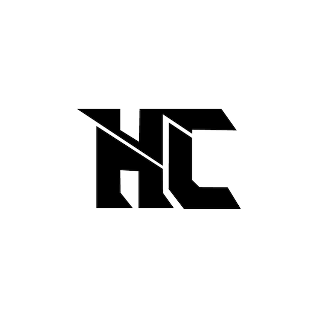 HC monograma logotipo diseño carta texto nombre símbolo monocromo logotipo alfabeto carácter simple logotipo
